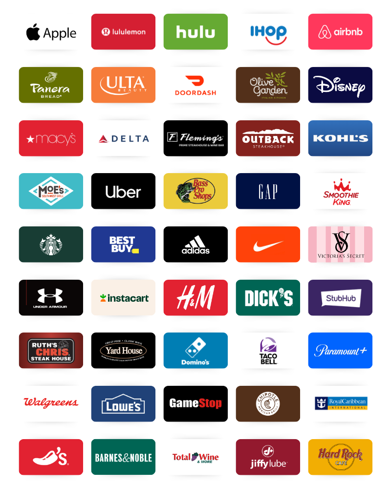 Examples of participating Shopr Rewards brands
