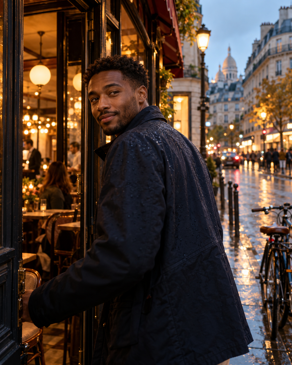 A rainy-day European city escape